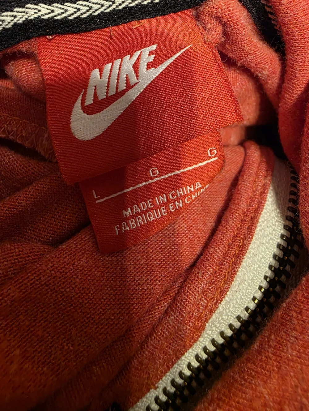Nike Coral-Red Full-Zip Hoodie - Picture 2 of 3